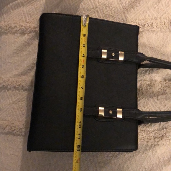 NWOT DESIGNER INSPIRED CELINE sturdy black satchel handbag - Picture 9 of 14